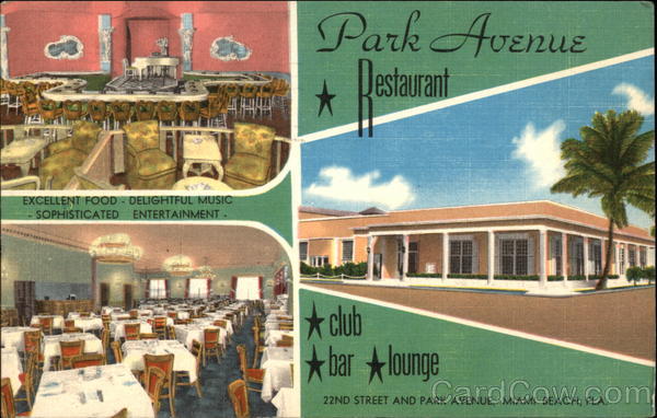 Park Avenue Restaurant Miami Beach Florida