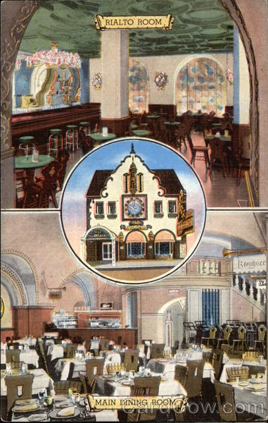 Eitel's Old Heidelberg - Rialto Room - Main Dining Room Chicago Illinois