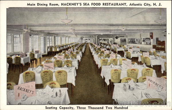 Main Dining Room, Hackney's Sea Food Restaurant Atlantic City New Jersey