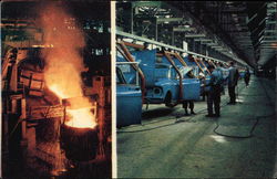 Views of Auto Manufacturing Plant Postcard