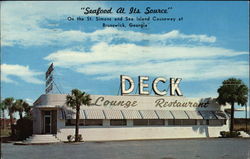 "Seafood at its source" Deck lounge & restaurant Postcard