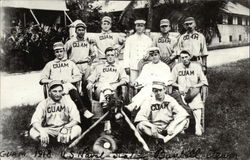 Guam 1918 US Naval Station Baseball Team Anigua, GU South Pacific Postcard Postcard