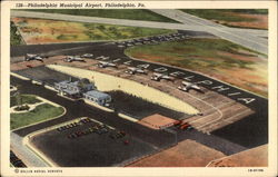 Philadelphia Municipal Airport Postcard