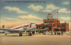 31--Berry Field, Nashville's Municipal Airport, Nashville Tenn Postcard