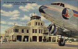 Municipal Airport, Administration Bldg Postcard
