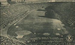 A Full House at the Stadium, University of Minneapolis Postcard
