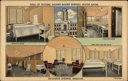 Hall of Waters, Sulpho-Saline Mineral Water Baths Postcard