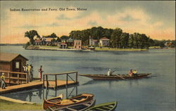 Indian Reservation and Ferry Postcard