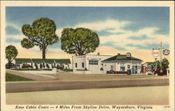 Hauff & Henkel's Esso Cabin Court - 4 Miles From Skyline Drive Postcard