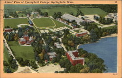 Aerial View of Springfield College Postcard