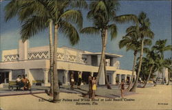 Coconut Palms and White Sand at Lido Beach Casino Sarasota, FL Postcard Postcard