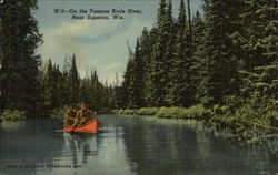 On the Famous Brule River Superior, WI Postcard Postcard