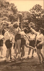 Girls Athletics - Vigorous and Exciting Camp Crestwood Southington, CT Postcard Postcard