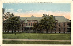 Employees' Building, St. Lawrence State Hospital Postcard