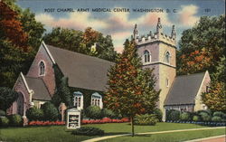 Post Chapel, Army Medical Center Postcard