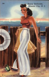 Saucy Sailorette Postcard