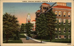Campus, Syracuse University New York Postcard Postcard
