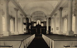 Interior of the Memorial Church, Harvard Yard, Harvard University Boston, MA Postcard Postcard