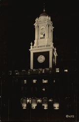 Illumination of Eliot House Tower, Harvard University Cambridge, MA Postcard Postcard