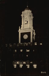 Illumination of Eliot House Tower, Harvard University Postcard