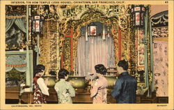 Interior, Tin How Temple, Joss House San Francisco, CA Postcard Postcard