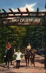 Entrance Camp Crestridge for girls Ridgecrest, NC Postcard Postcard