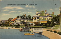 Edgemont Drive Along Deal Lake Postcard