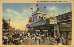 Hamid's Million Dollar Pier Postcard
