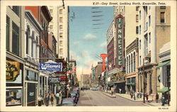 Gay Street, Looking North Knoxville, TN Postcard Postcard
