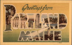 Greetings from Portland, Maine Postcard