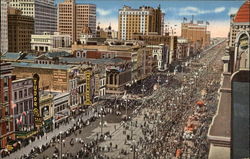 Mardi Gras Time on Canal Street Postcard