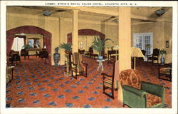 Lobby, Stein's Royal Palms Hotel Postcard