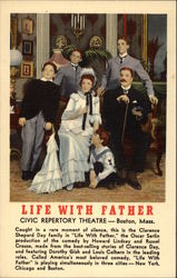 Life with Father Theatre Postcard Postcard