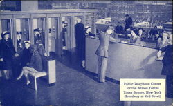 Public Telephone Center for the Armed Forces New York, NY Postcard Postcard