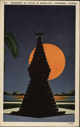 Monument of the States by Moonlight, Kissimmee, Florida Postcard Postcard