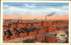 Composite Picture of RJ Reynolds Tobacco Plants Winston-Salem, NC Postcard Postcard