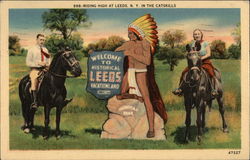 Riding High at Leeds, N.Y. in the Catskills Postcard