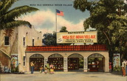 Musa Isle Seminole Indian Village Postcard