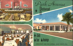 Park Avenue Restaurant Miami Beach, FL Postcard Postcard