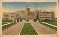 Main Building New U.S. Marine Hospital Stapleton, NY Postcard Postcard