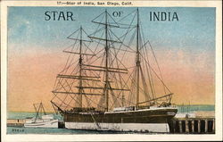 Star of India San Diego, CA Postcard Postcard