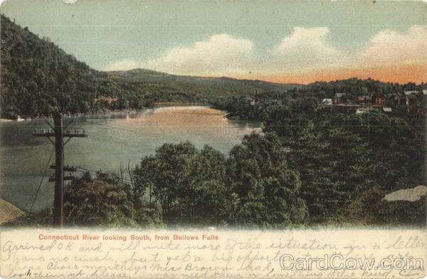 Connecticut River Looking South Bellows Falls Vermont