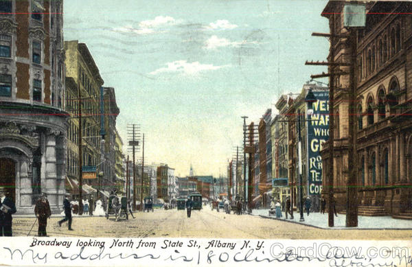 Broadway Looking North From State St. Albany New York