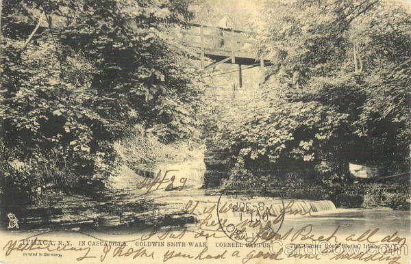 In Cascadilla Goldwin Smith Walk, Cornell Campus Ithaca New York