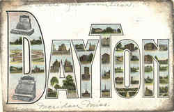 Dayton Large Letter Ohio Postcard Postcard