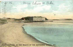 Fort Popham At The Mouth Of The Kennebec River Maine Postcard Postcard