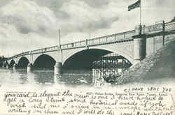 Milan Bridge, Spanning Kaw River Topeka, KS Postcard Postcard