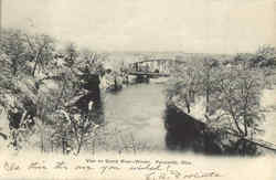 View On Grand River-Winter Painesville, OH Postcard Postcard