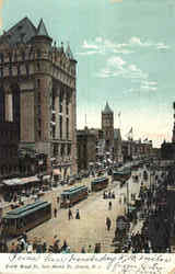 Broad St., From Market St. Postcard