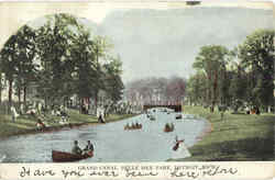 Grand Canal, Belle Isle Park Postcard